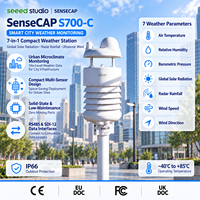 Station météo compacte SenseCAP S700-C 7-en-1 IP66 RS485 Modbus avec radar de rayonnement solaire et pluviomètre pour la surveillance des villes intelligentes