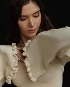 Abiti commestibili con funghi d'albero abiti da donna manica svasata Sexy abiti senza schienale elegante maglione lavorato a <span class=keywords><strong>maglia</strong></span> Maxi <span class=keywords><strong>abito</strong></span> - Product Image 4