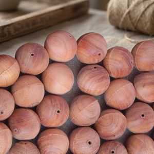 Cuentas Sueltas de Madera de Sándalo para Meditación - Color Natural de Madera, Estilo Religioso - Product Image 3