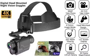 זום דיגיטלי 4k hd 8x חדש עמיד למים ראש רכוב מצלמת ציד פלאש בר שחור עם סוללה עבור חיצוני - Product Image 4