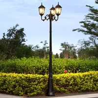 Lampadaire LED rétro extérieur étanche en aluminium AC, style européen, 3m, pour villa, jardin domestique, pelouse et rue
