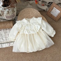 Robes bouffantes de style chinois à manches longues pour enfants, robes de bal mignonnes pour enfants, robes pour bébés filles