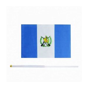 Factory Wholesale Digital Printing Custom Event Festival Polyester Guatemala Country Hand Held Waving <b>Flag</b> - Product Image 3