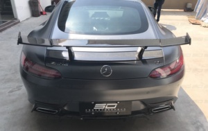 Becquet arrière en Fiber de carbone sec pour Benz AMG GT, Style léger, aile de toit - Product Image 2