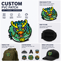 Badge en caoutchouc avec logo 3D personnalisé, patch tactique en PVC, étiquette en silicone, patch thermocollant pour vêtements, patchs en PVC