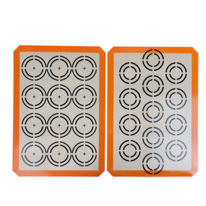 Factory OEM ODM Low Price Food-Grade Oven Safe Pastry Mat Non-Stick Fiberglass <b>Silicone</b> <b>Baking</b> Mat for Cookies Cakes - Product Image 2