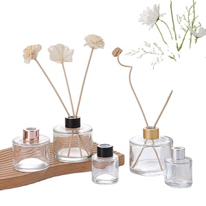 35ml 50ml 100ml 120ml 150ml 200ml Transparent Cylinder Square Screw Cap Air Fragrance Reed <b>Diffuser</b> Empty Glass <b>Bottle</b> Home - Product Image 4