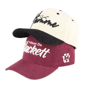 Gorra de Béisbol de Pana Unisex Personalizada de Alta Calidad, Impermeable, de 6 Paneles, con Logotipo Bordado e Impreso, al por Mayor - Product Image 1