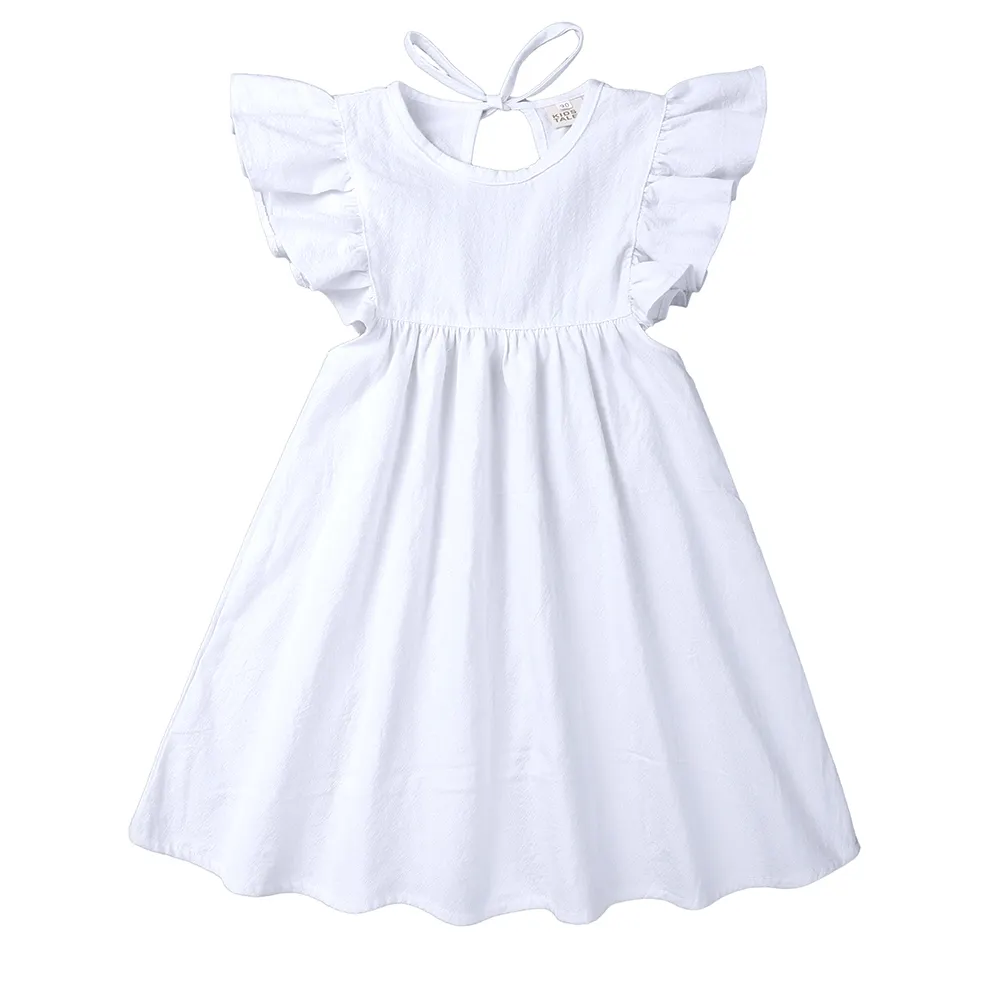 Summer baby girl dress smocking solid girl wedding dress birthday kids clothes wholesale baby girl clothes