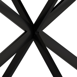Mesa de Comedor Rectangular Extensible de Madera, Diseño Moderno, Tablero Gris Carole, Centro Negro Repujado, Base Metálica Resistente al Agua - Product Image 6