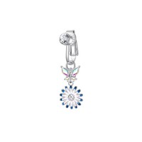 Vente chaude Gratuit Piercing Zircon Faux Nombril Bouton Couleur Zircon Pendentif Ombilical Nail Mode Earclip Boucles D'oreilles En Gros