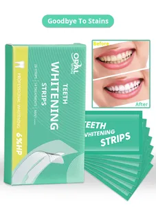 Pap Teeth Whitening Strips With Custom Logo Bleaching White Food Grade Dissolving Teeth Whitening Strips Dental Whitening