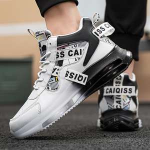<span class=keywords><strong>Sneakers</strong></span> da <span class=keywords><strong>Uomo</strong></span> Primaverili Stile Coreano, Tinta Unita, con Lacci, Moda, Bianche, Fodera in Rete, Rialzanti, Trendy e Robuste - Product Image 2