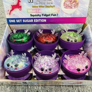Lot de 72 jouets promotionnels en provenance de Chine : Jouet souple en forme de renne de Noël, garni de maltose et de paillettes, avec cuiseur vapeur - Product Image 5