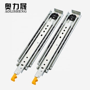 Industrial 76mm de ancho de 3 veces la tira Cojinete de bolas cajón oculto rieles de deslizamiento con bloqueo - Product Image 4