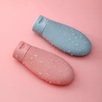 Ensemble de flacons cosmétiques de voyage en silicone et plastique vides de 60 ml, kit d'emballage pour shampoing, gel douche, après-shampoing