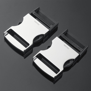 Hebilla de liberación lateral de aleación de zinc de 38 mm plateada, accesorios duraderos para bolsos, mochilas, equipaje de hombro y mochilas escolares - Product Image 3