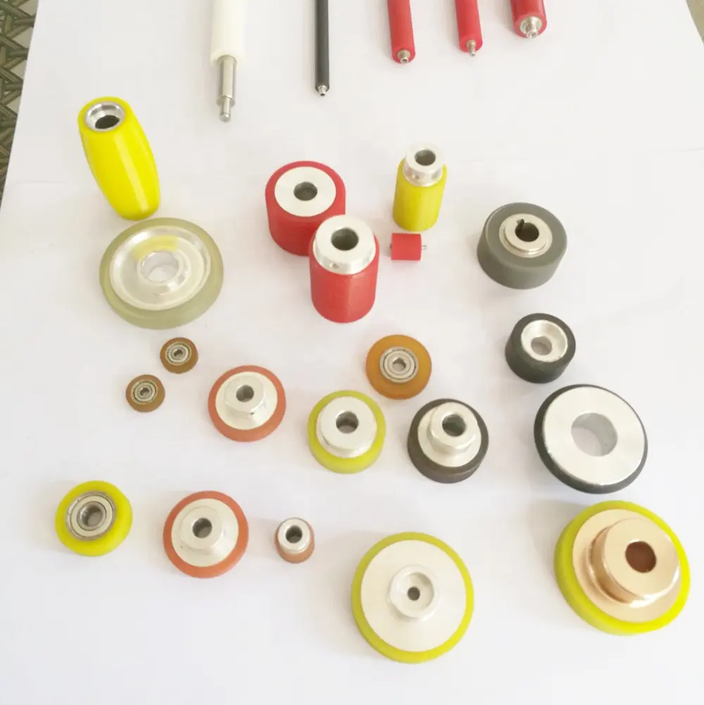 Customized High Performance Casting Polyurethane PU Steel /Aluminum/SS Guide Wheels Rollers with bearings