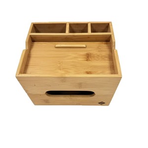 กล่องเก็บของบนโต๊ะทำงานไม้ไผ่พร้อมช่องแบ่งสำหรับใช้ในบ้านสำนักงาน - Product Image 2