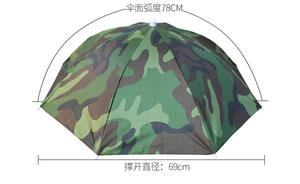 Sombrero Paraguas Manos Libres, Gorra Paraguas Publicitaria Arcoíris de 69 cm para Cabezas Grandes, Ideal para Eventos al Aire Libre, Pesca y Regalos Promocionales - Product Image 4