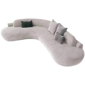 Sofá Esquinero Minimalista Italiano, Sofá Moderno de Tela para Sala de Estar, Salón de Belleza, Oficina, Área de Recepción, Muebles de Sala de Estar - Product Image 5