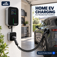 Chargeur de voiture électrique BESEN 32A 7kW, borne de recharge pour véhicules électriques avec prise de type 2