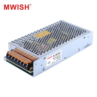 Alimentation électrique MWISH S-120-24 120W 24V 5A à sortie unique 110V/220V pour bande LED, CCTV, industrie