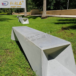 Nuevo Banco de Piedra Mágica GRC para Exteriores, Asientos Irregulares, Tamaño Personalizado, Banco Moderno para Patio - Product Image 4