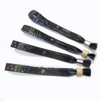 Bracelets en tissu tissé personnalisés pour festivals, respectueux de l'environnement, pour événements et fêtes, avec fermoir en plastique
