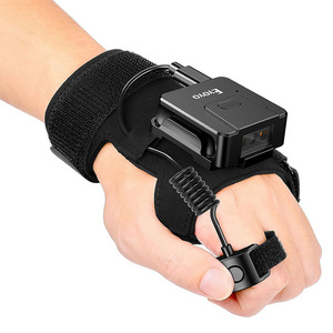 1D parmak tetik 1D 2D giyilebilir kablosuz Handsfree QR barkod okuyucu Bluetooth eldiven barkod tarayıcı - Product Image 1