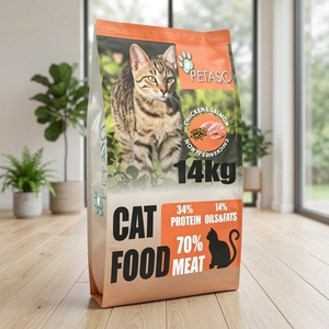Nourriture pour chats OEM, riche en protéines naturelles, saveurs poulet et saumon, en forme d'étoiles, formule scientifique sans céréales, pour la santé digestive, nourriture sèche - Product Image 6