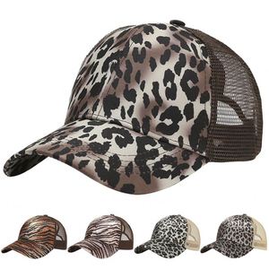 Gorra de Béisbol con Estampado de Leopardo para Mujer, Protección UV, para Deportes al Aire Libre, Gorra de Camuflaje con Malla y Espacio para Cola de Caballo - Product Image 1