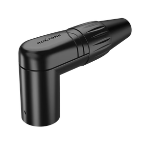 ROXTONE Connecteur XLR mâle RX3RMP-<span class=keywords><strong>BG</strong></span> 3 pôles femelle à angle droit, boîtier nickelé/boîtier <span class=keywords><strong>noir</strong></span> Connecteur XLR mâle Connecteur XLR 3 broches - Product Image 4