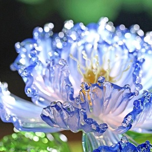 Ramo de Flores de Cristal Hecho a Mano con Peonías Personalizadas para el Día de la Madre, Regalo de Cumpleaños, Aniversario, Boda, Graduación - Product Image 1