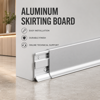 Plinthes de sol en alliage d'aluminium résistantes à l'humidité pour atelier, salon, hôpital - Durables, auto-adhésives, garantie 5 ans