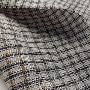 Французская Экологически чистая льняная ткань в клетку, окрашенная 100% льняная ткань для рубашек, домашний текстиль