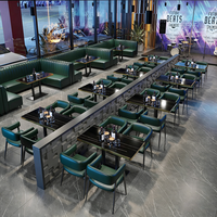 Canapé en cuir classique de luxe, comptoir de bar, table personnalisée, mobilier de discothèque pour KTV, bar et restaurant d'hôtel