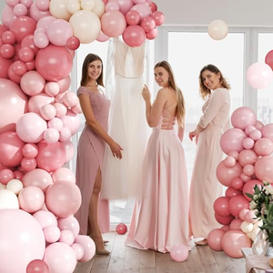 Kit d'arche de ballons roses, décoration de fête pour bébé, mariage, anniversaire, remise de diplôme, filles, garçons - Product Image 3