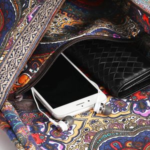 FOXA Canvas Yoga Mat <b>Bag</b> One Size Bohemian Style With Large Pockets For Yoga Pilates <b>Accessories</b> - Product Image 3