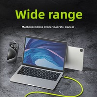 Kabel Data PVC 4-in-1 Silikon dengan USB-A ke Type-C 240W Pengisian Cepat dan Transfer Data untuk iPhone Samsung Android IOS