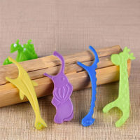 Fil dentaire en forme d'animal mignon, saveur fraise, en matériau de qualité alimentaire, couleurs vives, multi-styles, éléphant, emballage personnalisé, faible MOQ