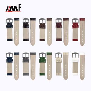 Handcrafted Luxury 20mm Alligator Grain Vegetable Tanned Leather Water Resistant Stainless Steel Pin Buckle Padded <b>Watch</b> Strap - Product Image 6