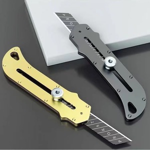 Utility Knife Stainless Steel 145mm Heavy Duty Industrial Grade Box Cutter Wallpaper Cutter Black - Product Image 2