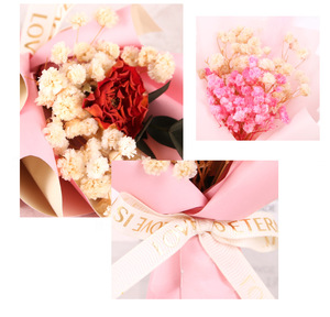 Mini bouquet de fleurs séchées, petites fleurs de myosotis et de roses, décoration de voiture, cadeau pour la fête des enseignants - Product Image 6
