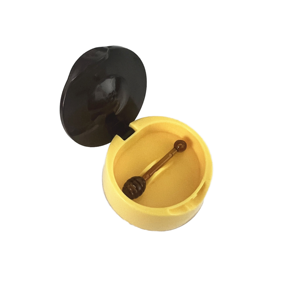 Offre Spéciale – Nouveau Design Mini Contenant Vide en Plastique Mignon de 6g pour Crème de Soin, <span class=keywords><strong>Baume</strong></span> à Lèvres Enfant, ou <span class=keywords><strong>Miel</strong></span>, avec Bouchon Flip-Top et Spatule-Cuillère - Product Image 2