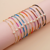 Nouveau bohème minimaliste Couple bijoux femmes à la main amitié coloré mode perle d'eau douce Miyuki Bracelet perlé