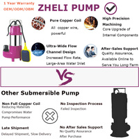 Bomba Sumergible para Aguas Residuales de Acero Inoxidable V1300DF, Bomba Eléctrica para Aguas Sucias con Cortador, 220v, Gran Caudal