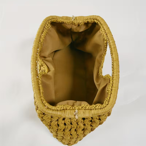 Elegante Borsa a Tracolla Intrecciata da Donna, Pochette <span class=keywords><strong>in</strong></span> Paglia, Borsa da Spiaggia <span class=keywords><strong>in</strong></span> <span class=keywords><strong>Rafia</strong></span> alla Moda, Nuova Borsa Versatile Estiva da Donna - Product Image 6