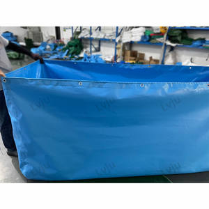 LVJU Revêtement d'étang à poissons pour l'aquaculture 2000 Litres 2x1x1m <span class=keywords><strong>500</strong></span> Gallons, 6.6x3.3x3.3 ft PVC Blue Pond Liner - Product Image 3