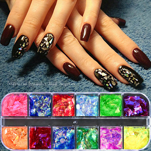 12 compartiments de paillettes fluorescentes 3D pour ongles, paillettes caméléon scintillantes, flocons de paillettes volumineux pour la décoration d'ongles et la manucure - Product Image 5